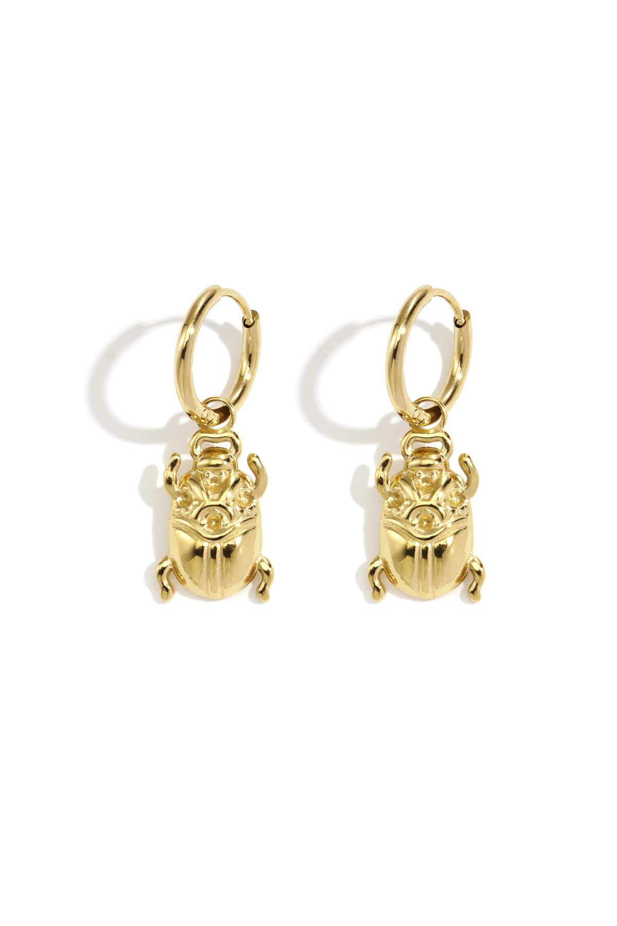 Wild Drops oorbellen druppelvorm dieren-print Goudkleur – NOLAH