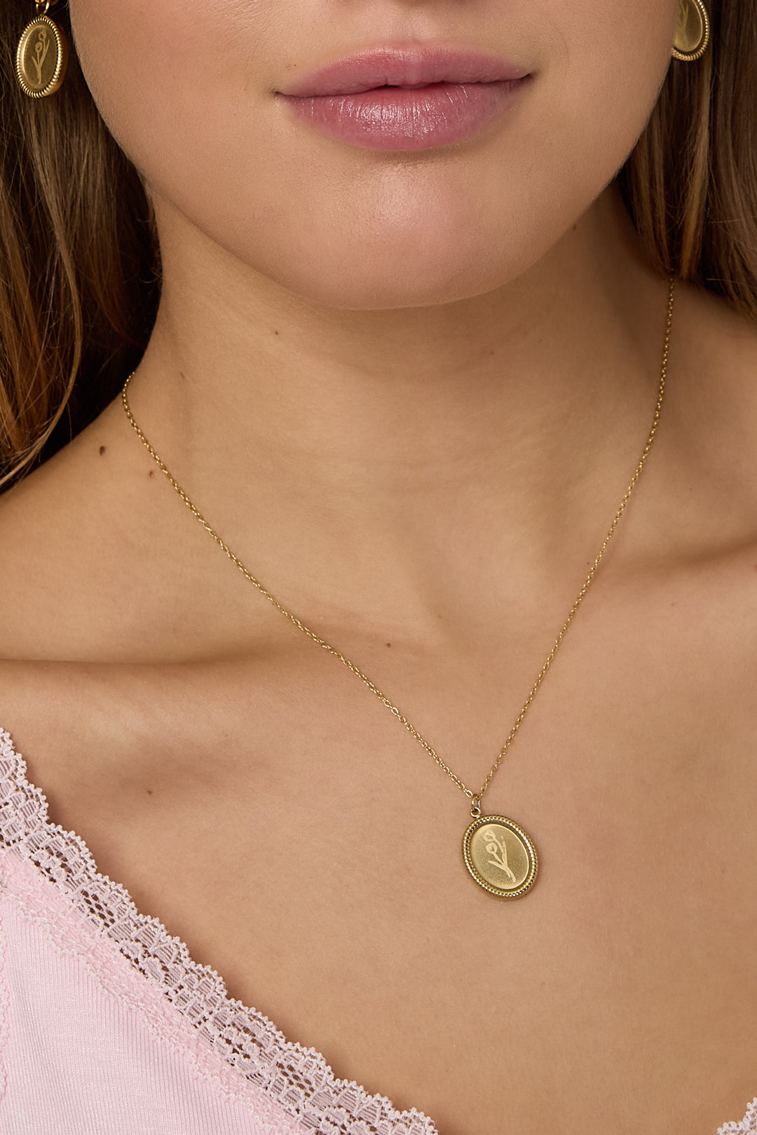 Tulp Bloom ketting met tulp hanger kleur – NOLAH
