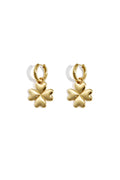Lucky Drops oorbellen klaver charm Goudkleur – NOLAH
