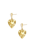 Heart Drops oorbellen hartvormige hangers Goudkleur – NOLAH